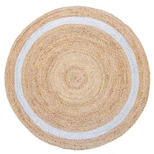 Various Colors Are Available Plain Design Round Jute Rugs