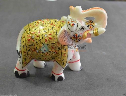 Alabaster Marble Elephant Statue