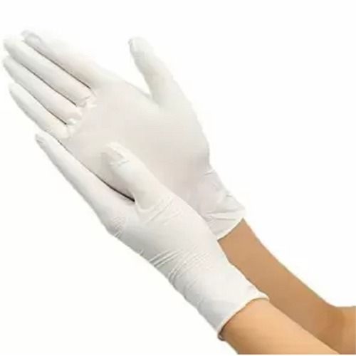 White Disposable Plain 5 Inches Latex Examination Gloves