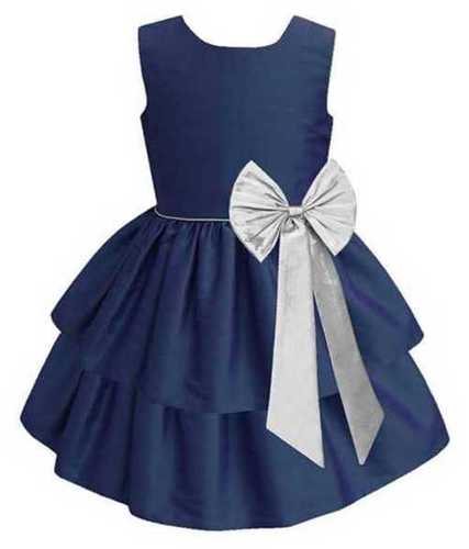 Girls Plain Cotton Dress