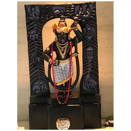 Black Marble Shrinath Ji Statue