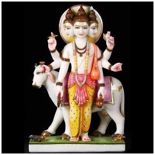 Multicolour Marble Dattatreya Statue