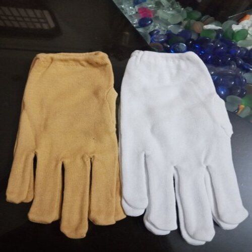 Full Finger Plain Reusable Cotton Gloves