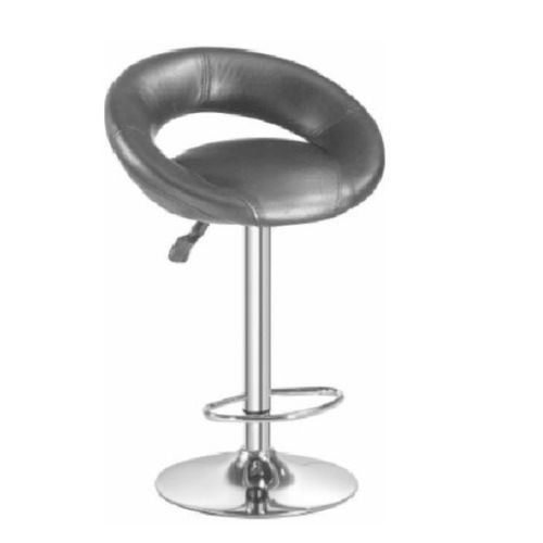 Black & Chrome Ss Frame Leather Seat Bar Stool