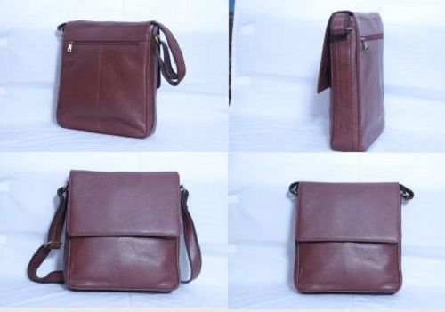 Plain Design Mens Leather Side Bag