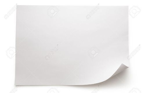 White Plain Paper Sheet