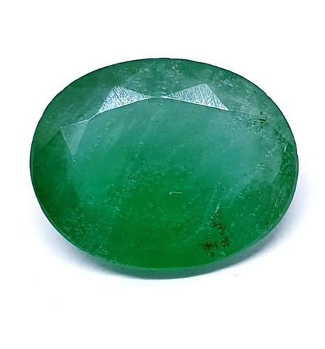 Green 5.35 Ct Natural Certified Brazil Loose Oval Shape Emerald For Custom Jewelry Rings Pendant