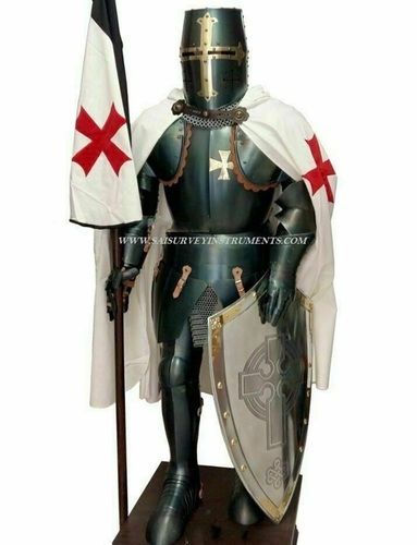 Medieval Knight Full Body Armour With Shield & Sword 15Th Century Suit Of Armor Length: Approx 6 Foot (Ft)