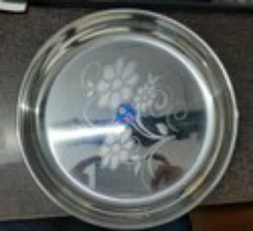 Stainless Steel Rice Plate - SS 304 Round Shape | Custom Size, Silver Color, Premium Utensil Set