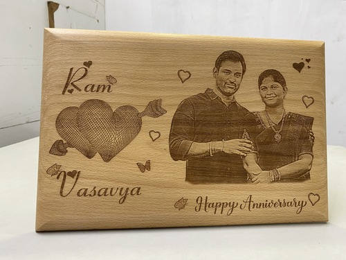 Anniversary Wood Gifts Engraving Service By vasucolourlab