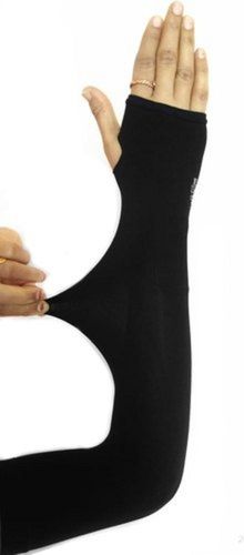 Black Nylon Compression Full Arm Sleeve