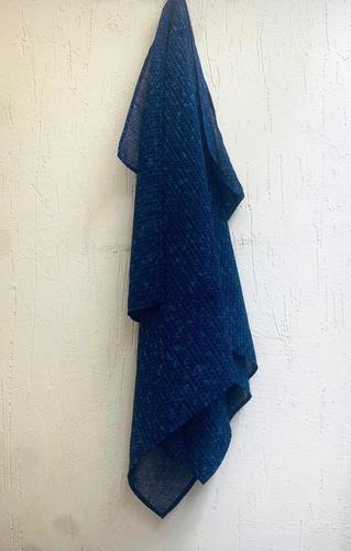 Hand Made Blue Printed Georgette Stole