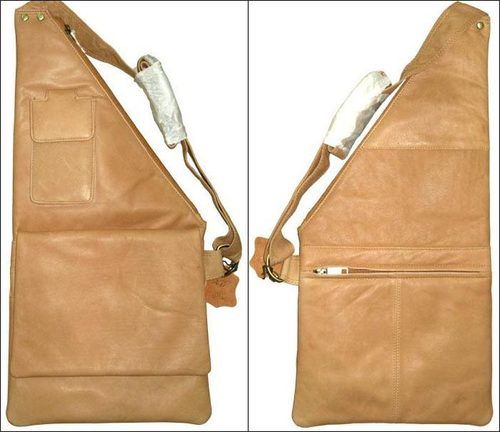 Fade Resistance Plain Design Leather Handbag