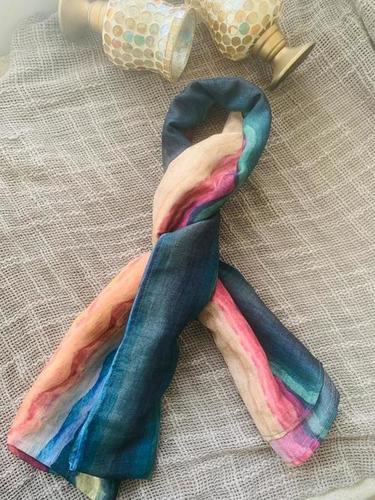 Silk Multi Color Printed Stole