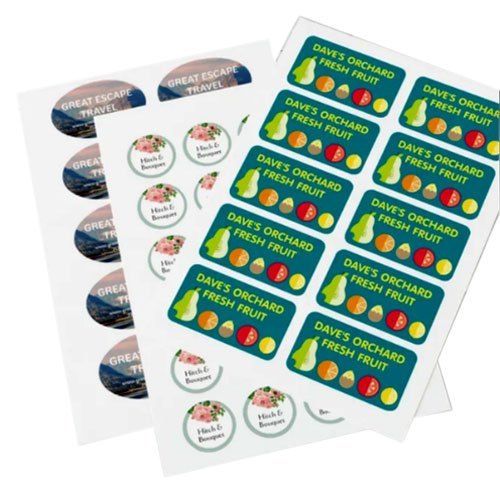 Multicolor Printed Paper Sticker