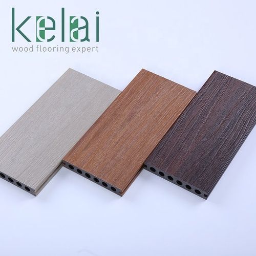 Super Scratch Resistant Outdoor UV Stable Round Holes Hollow Profile WPC Co-Extrusion Composite Decking
