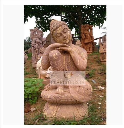 Durable Brown Sandstone Buddha Statue