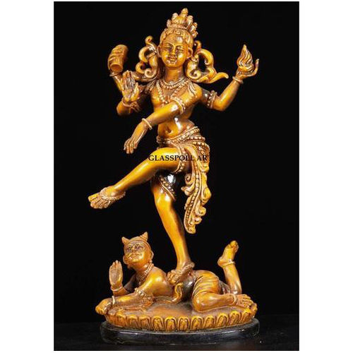 Durable Fiber Brown Nataraja Statue