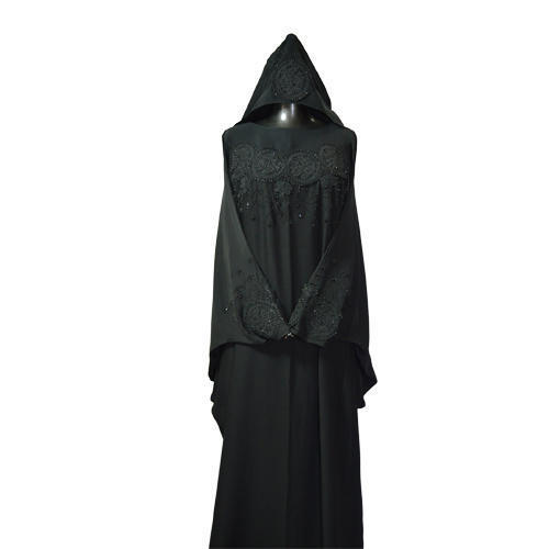 Washable Black Embroidered Ladies Abaya