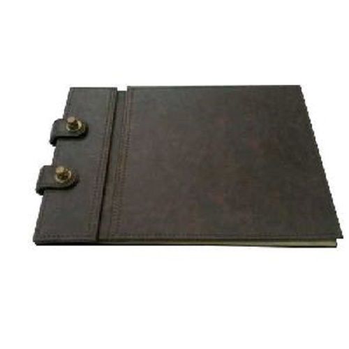 Plain Black Leather Menu Covers