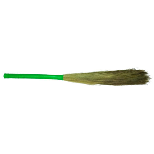Green Plastic Handle Grass Broom