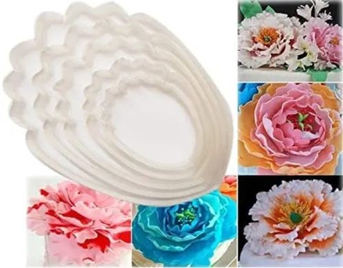 White Plastic Peony/Hibiscus Flower Fondant Cutter