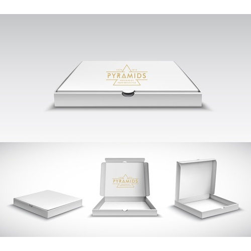 White Rectangle Pizza Packaging Box