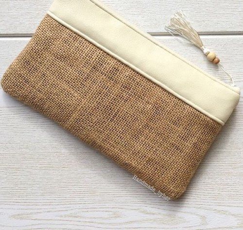 Multicolor Rectangular Jute Pouch Bags