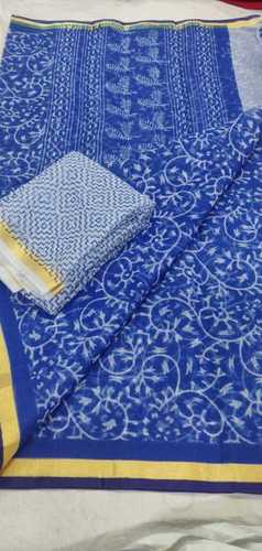 Kota Doriya Printed Saree With Blouse