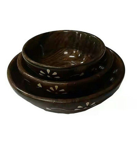 Printed Wooden Bowl Set