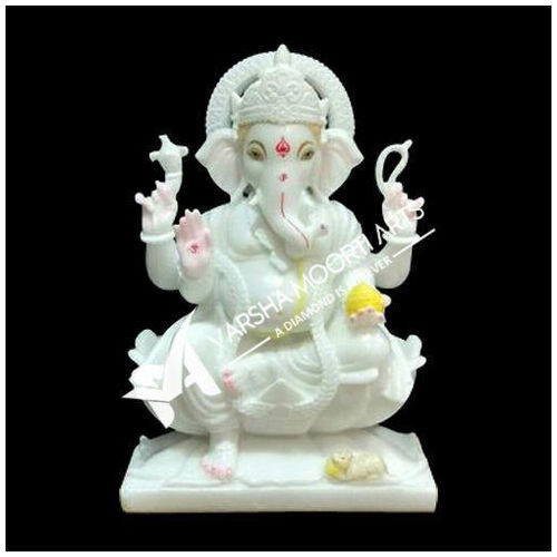 Durable Pure White Lord Ganesh Statue