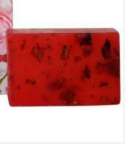 Premium Grade Red Transparent Soap With Rose Petals