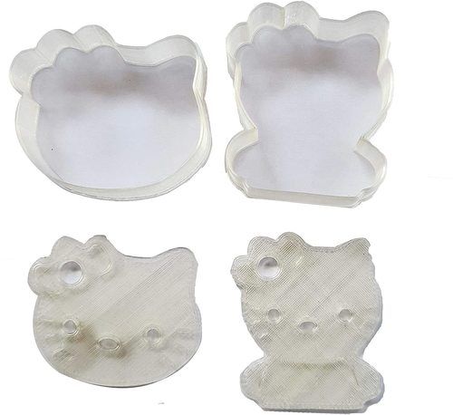 Cute Cat Hello Kitty And Face Pull Press Cookie Cutter Cake Fondant