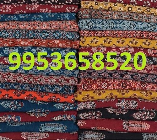 100% Cotton Multi-Color Ajrakh Print Fabrics