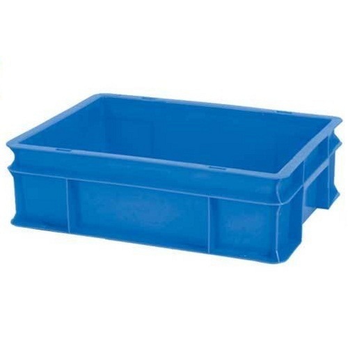 Pp 14 Liter Blue Solid Plastic Crates