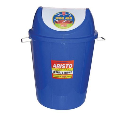 Blue Plastic Swing Waste Bin Application: Home