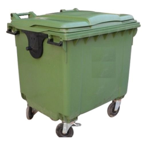 Green Commercial Public Plastic Wheeled Waste Bin