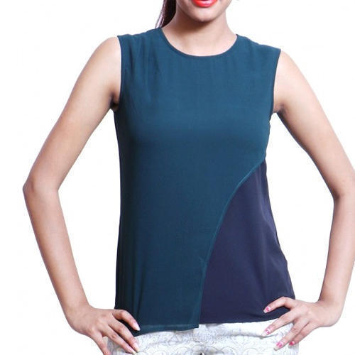 Plain Ladies Designer Sleeveless Top