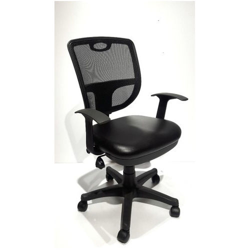 Easy To Clean Medium Back Black Computer Chair