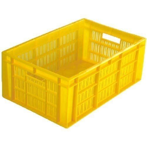 Yellow 32 Liter Fruit Plastic Crates