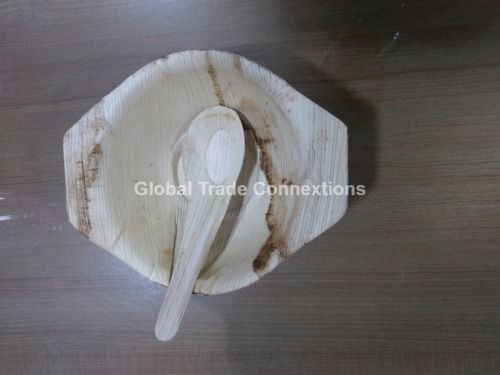 Areca Leaf Soup Bowl With Spoon