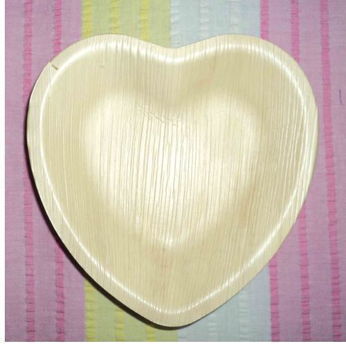 Disposable Heart Shape Areca Nut Plate Application: Event And Party Supplies