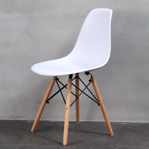 White Color Armless Cafe Chair