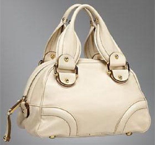 White Color Leather Handbag