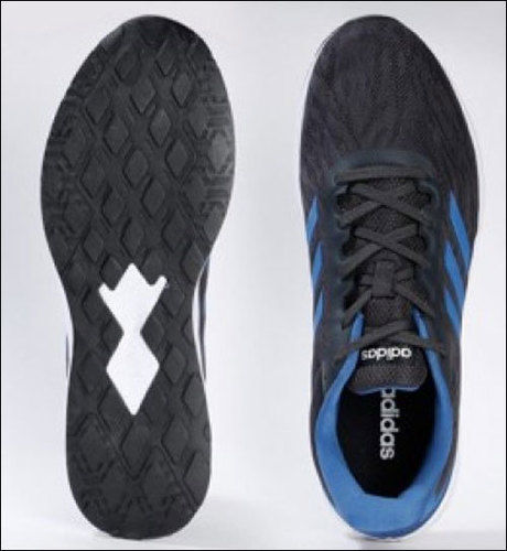 Blue Mesh Panelled Lace-Up Sports Shoe (Adidas)