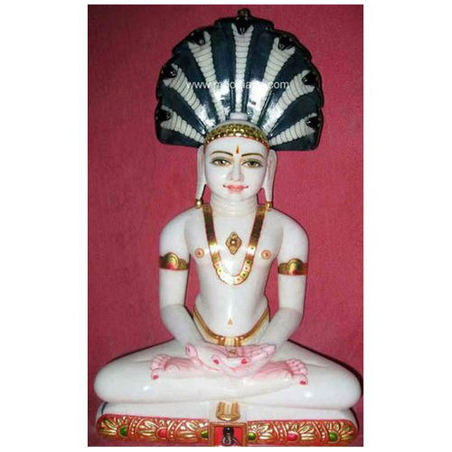 Easy To Clean Marble Jain Mahaveer Statue