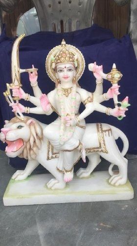 Handmade Devi Durga Marble Statue