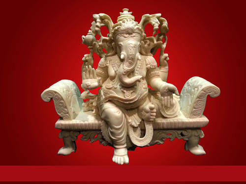 Easy To Install Brass Coated Ganesh Statue