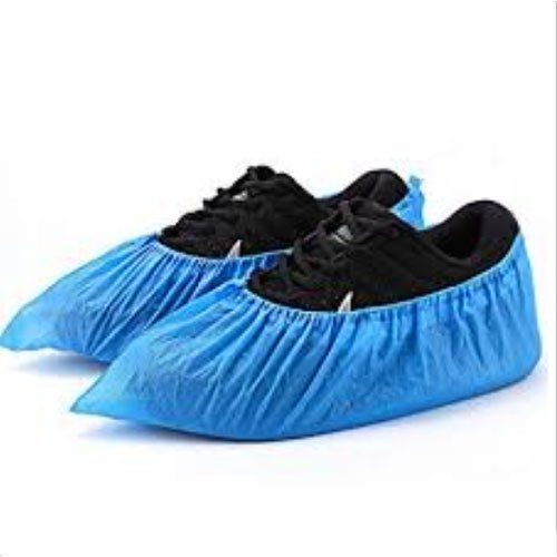 Blue Disposable Polythene Shoe Cover