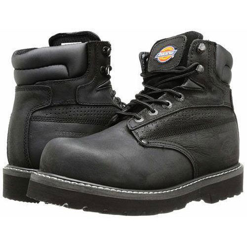 Black High Ankle Leather Safety Shoe